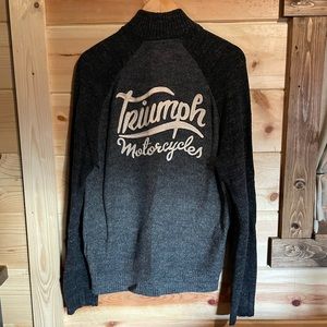 Triumph Motorcycles Lucky Brand 1/4 Zip  Knit Pullover Sweater